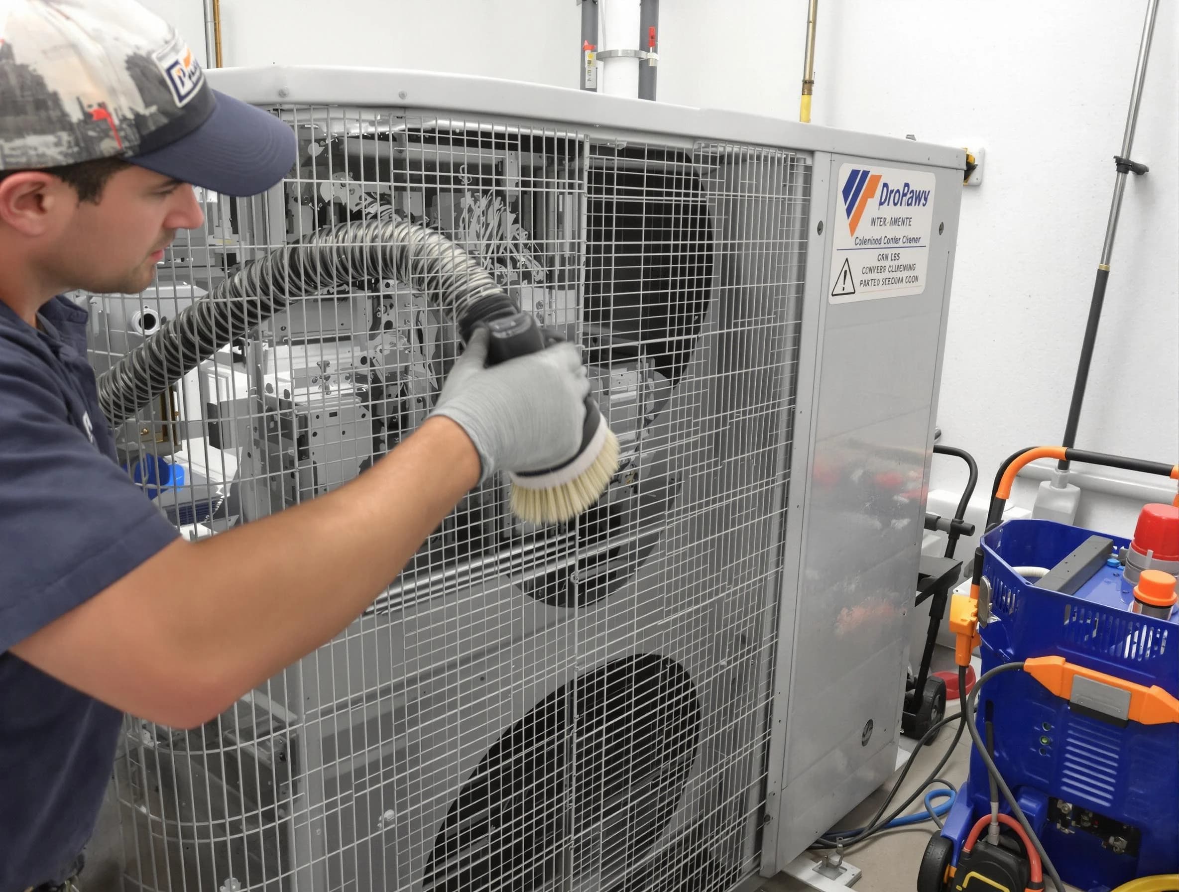 Clay Air Duct Cleaning specialist performing precision AC coil cleaning for improved system performance in Clay