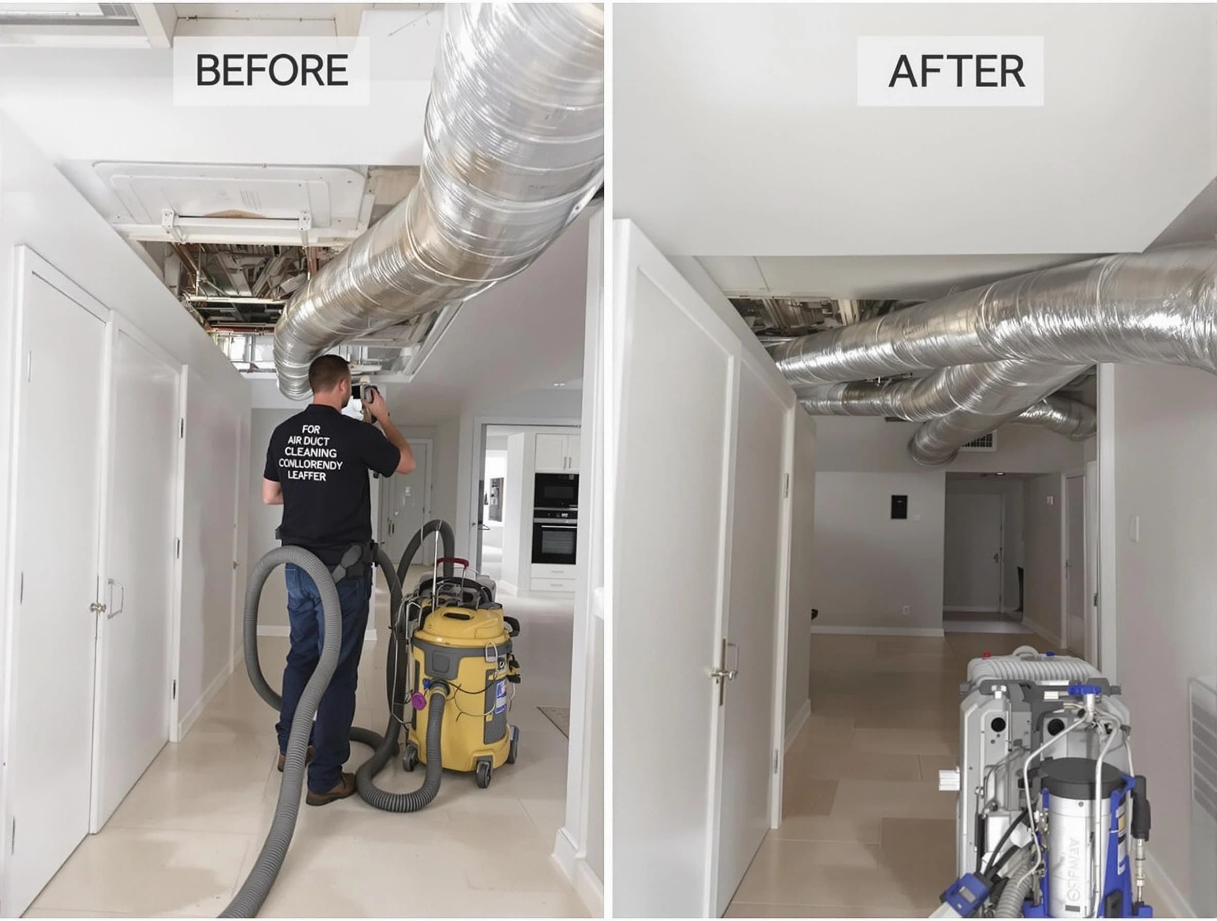 Clay Air Duct Cleaning professional performing thorough air duct cleaning in Clay