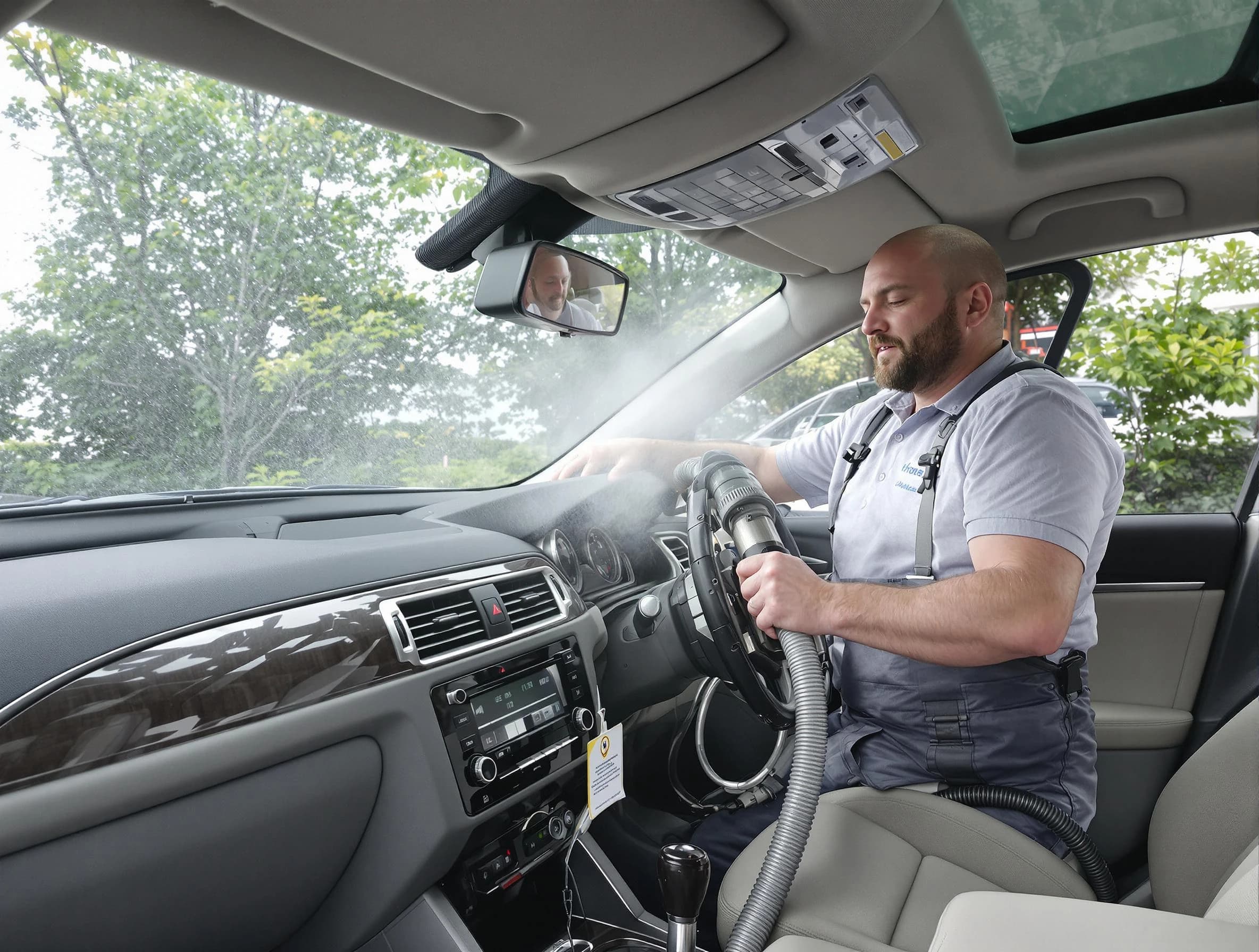 Clay Air Duct Cleaning specialist performing professional car duct cleaning in Clay