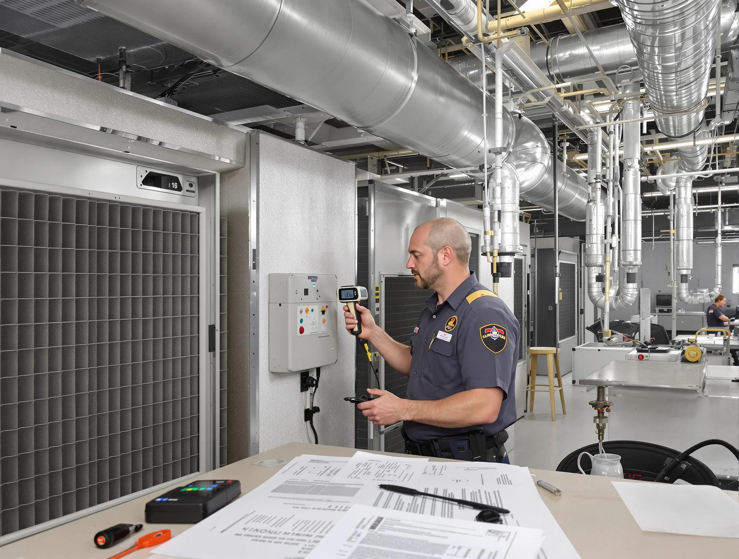 Professional filter system inspection by Clay Air Duct Cleaning in Clay