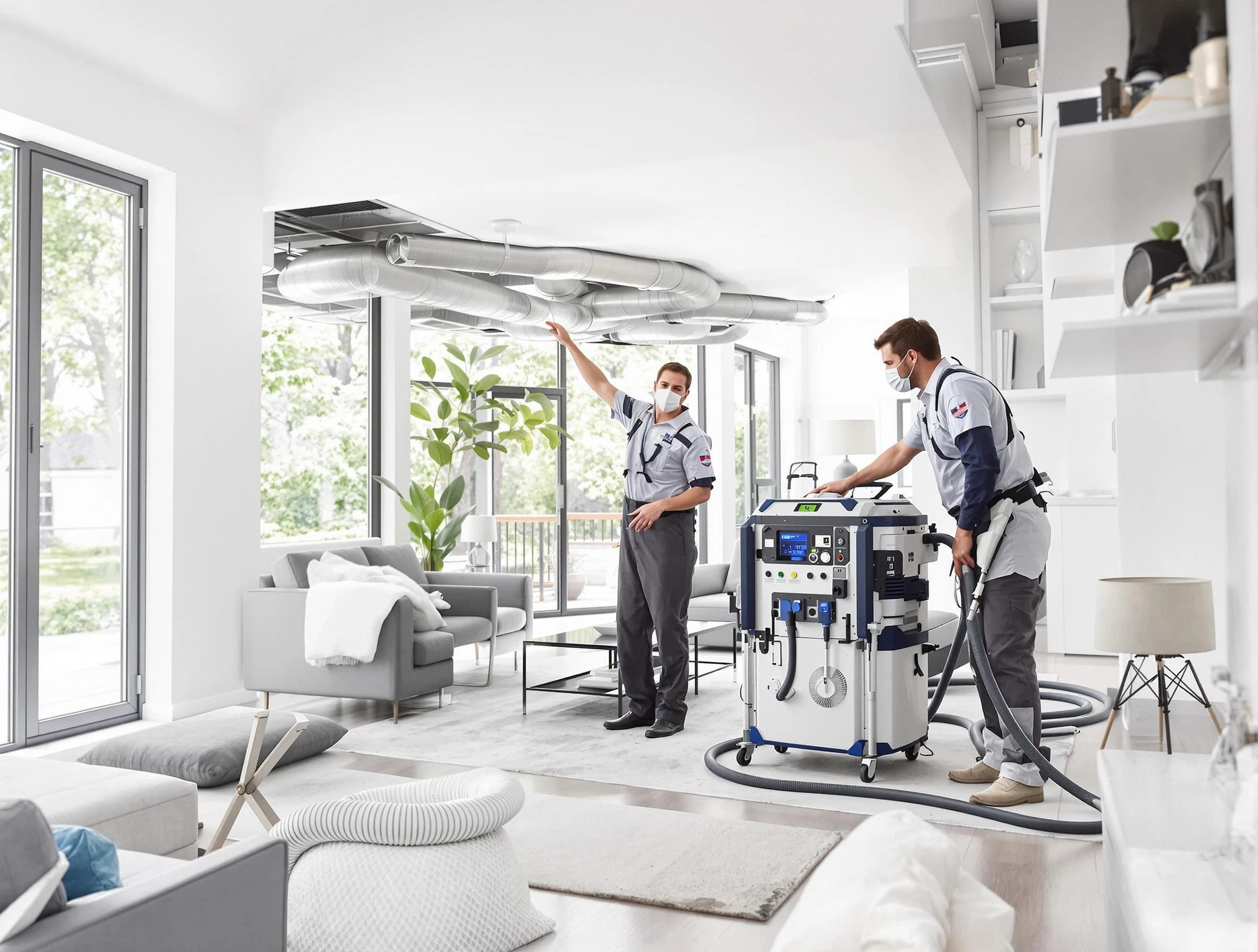 Clay Air Duct Cleaning professional conducting pure air duct cleaning with state-of-the-art equipment in Clay