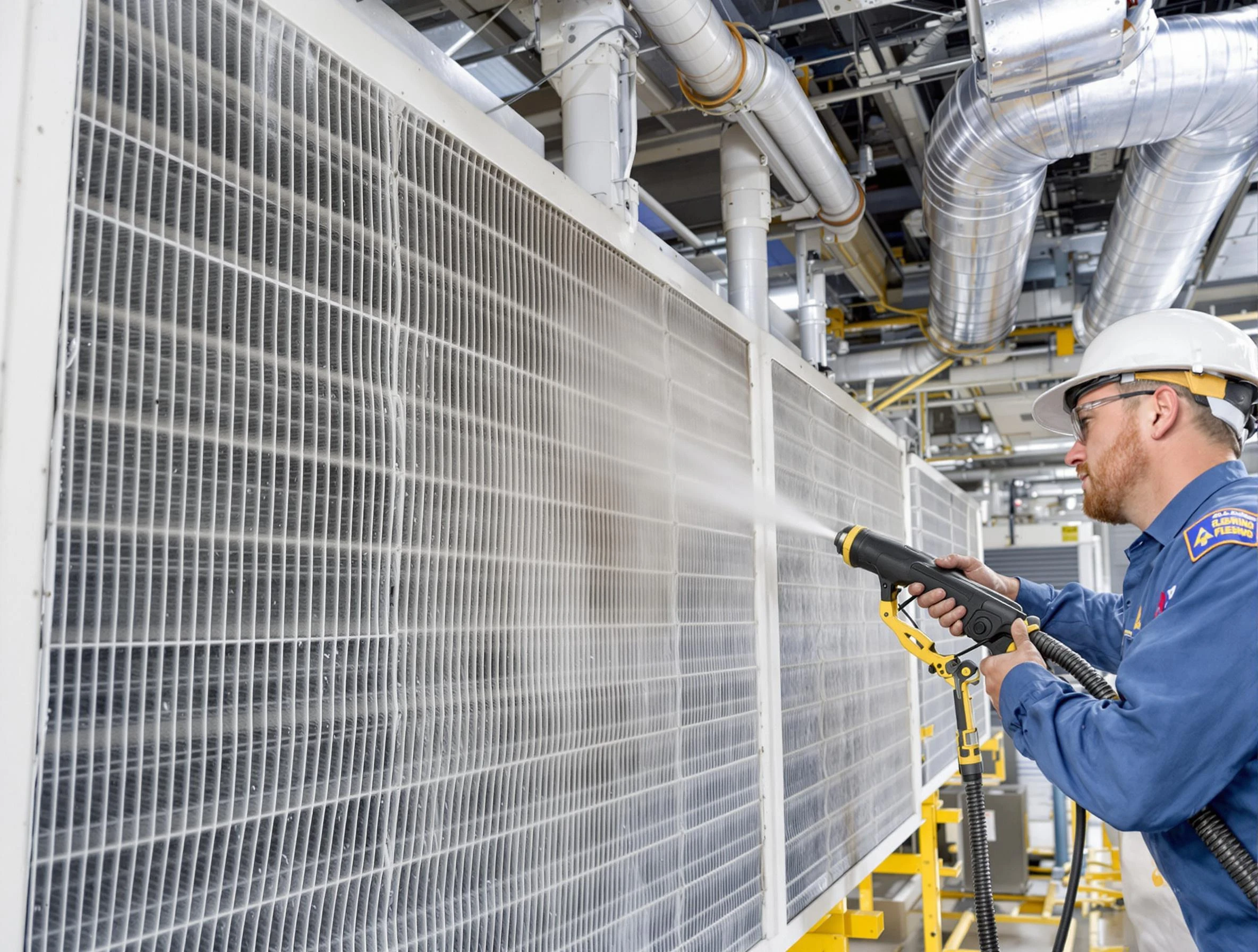 Professional commercial coil cleaning by Clay Air Duct Cleaning in Clay